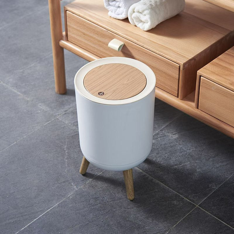 High quality dustbin with Wood Grain Cover