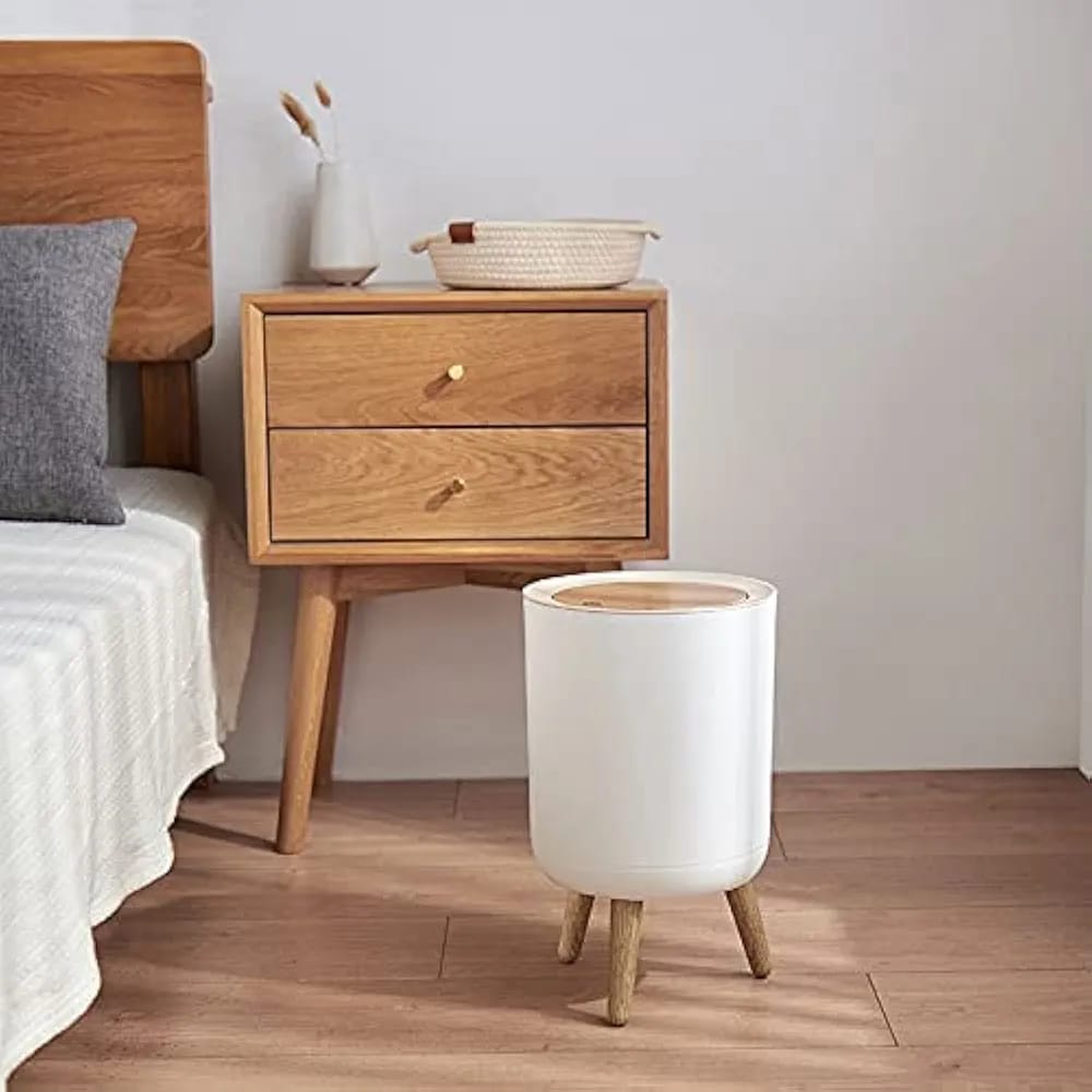 High quality dustbin with Wood Grain Cover