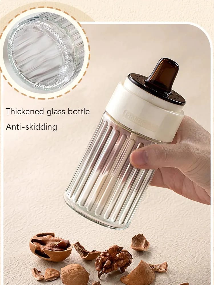 Stripped seasoning Glass jars