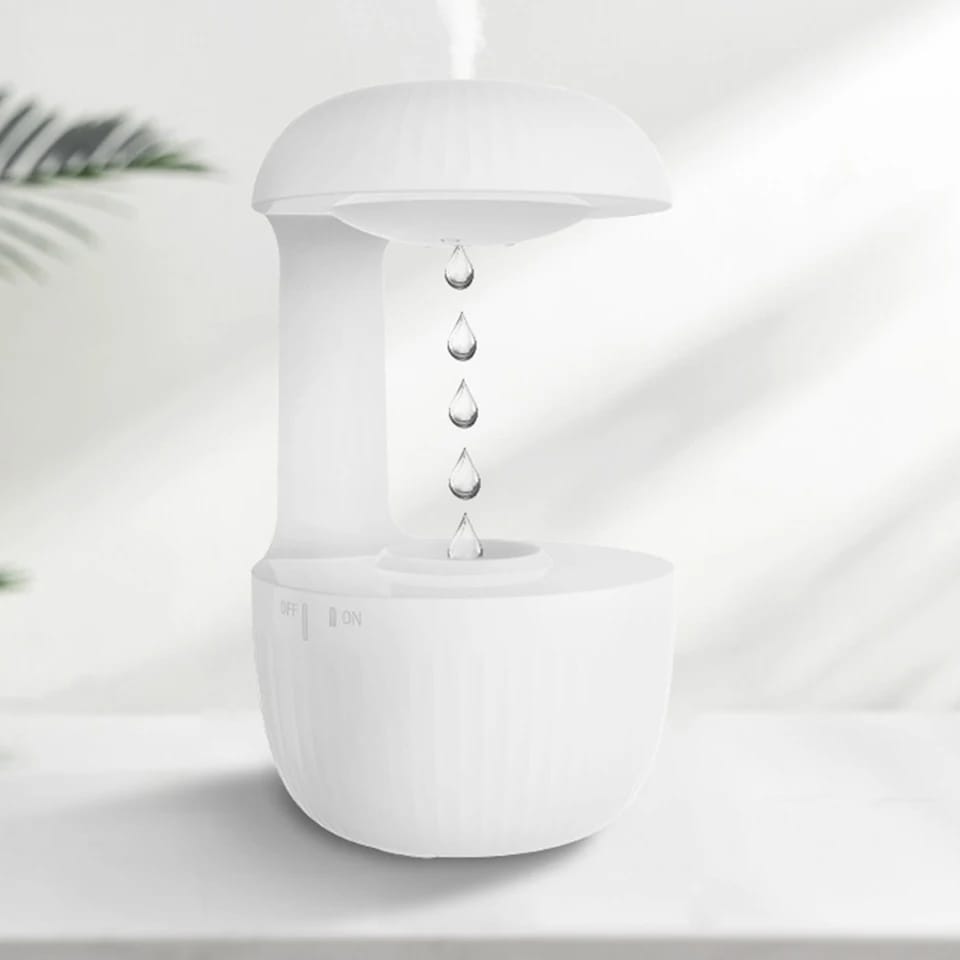 Anti gravity water droplets humidifier