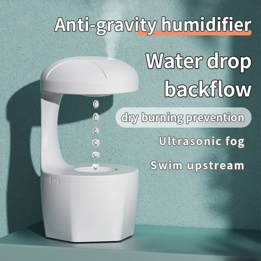 Anti gravity water droplets humidifier