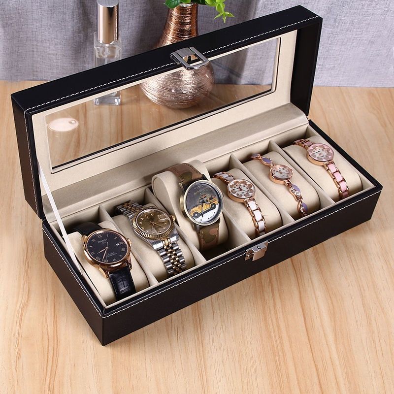 6 slot watch organizer/storage box