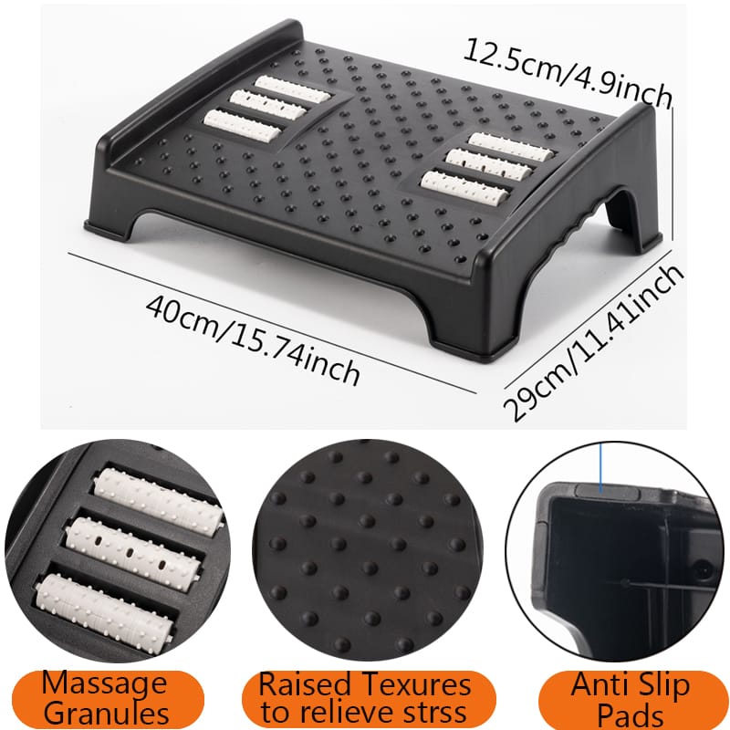 Ergonomic and nonskid footrest