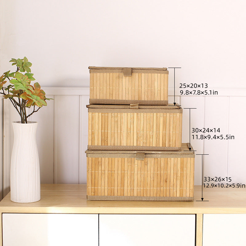 Organising wicker basket with cover