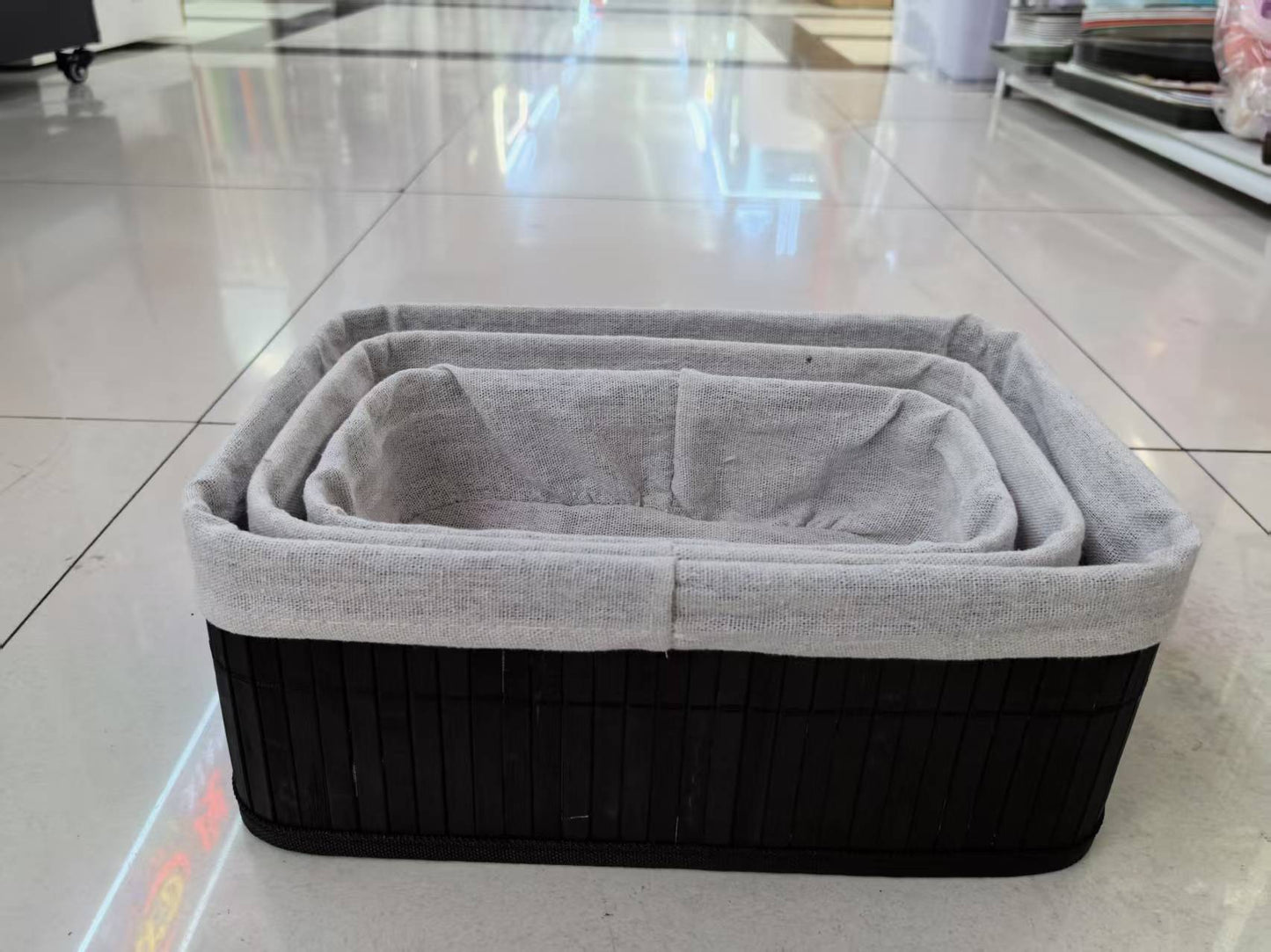 Organising wicker basket