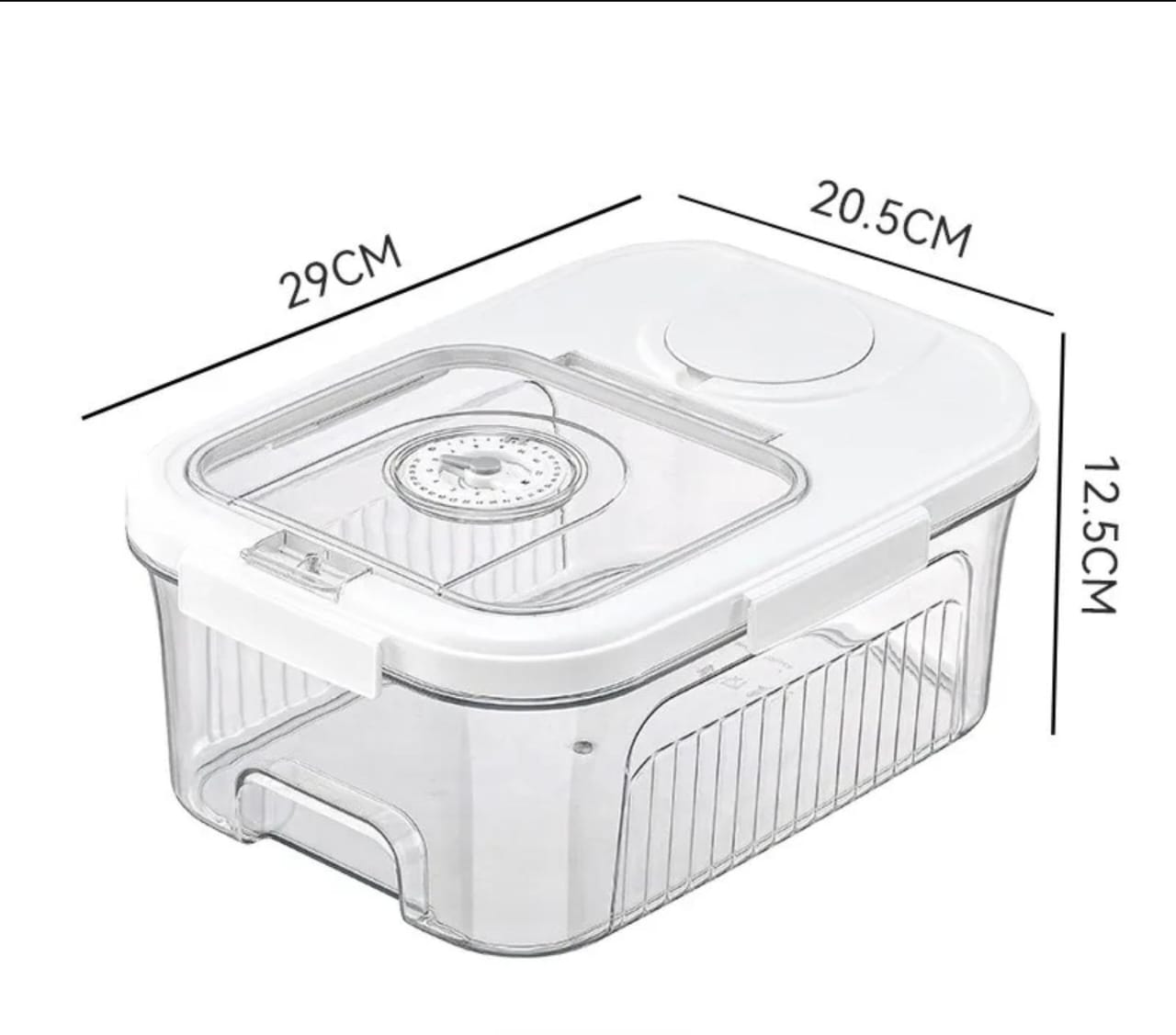 Rectangular shaped acrylic rice bucket