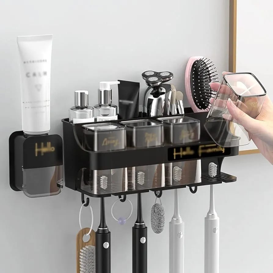 Automatic toothpaste dispenser with cups