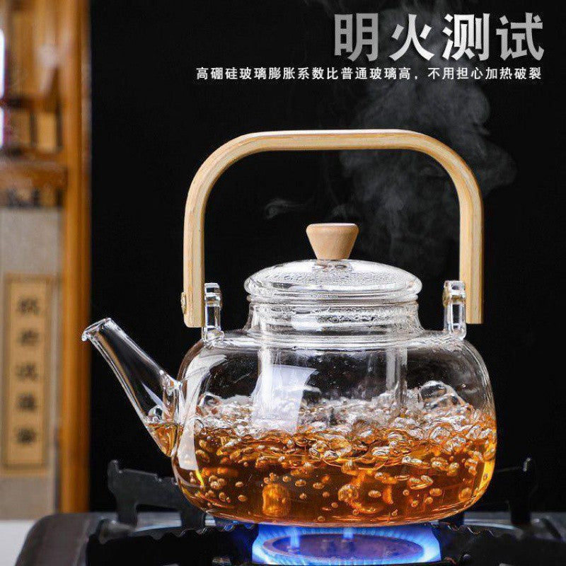 High borosilicate glass teapot