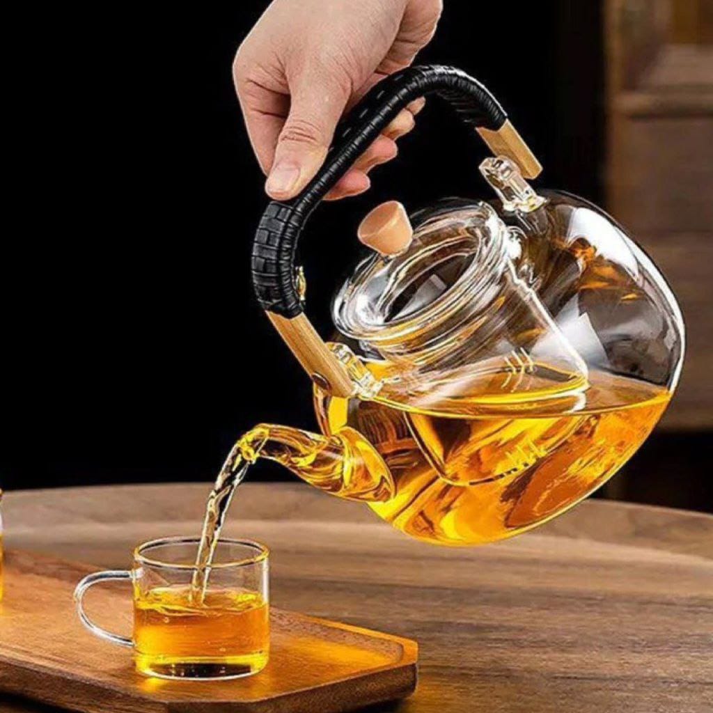 High borosilicate glass teapot