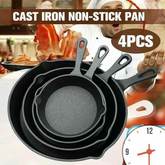 4pcs cast Iron skillets