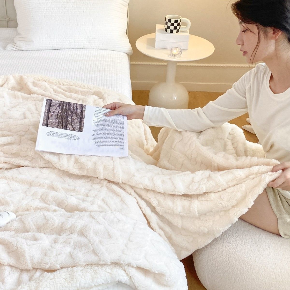 Fleece throw blankets