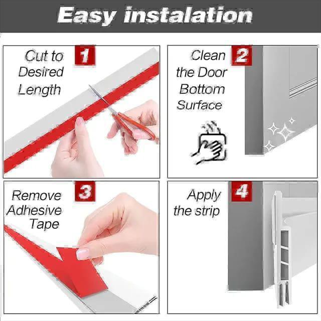 Silicone rubber under door sealing strip