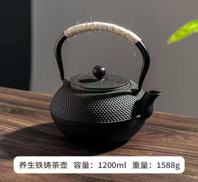 Japanese style cast iron teapot with infuser