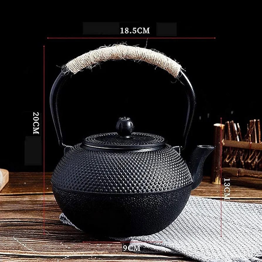 Japanese style cast iron teapot with infuser