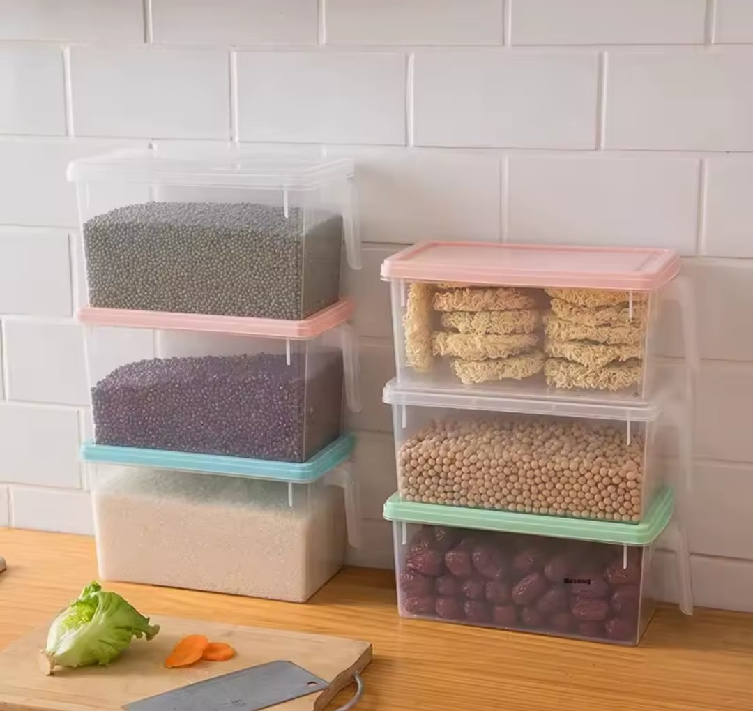 Food storage container with handle