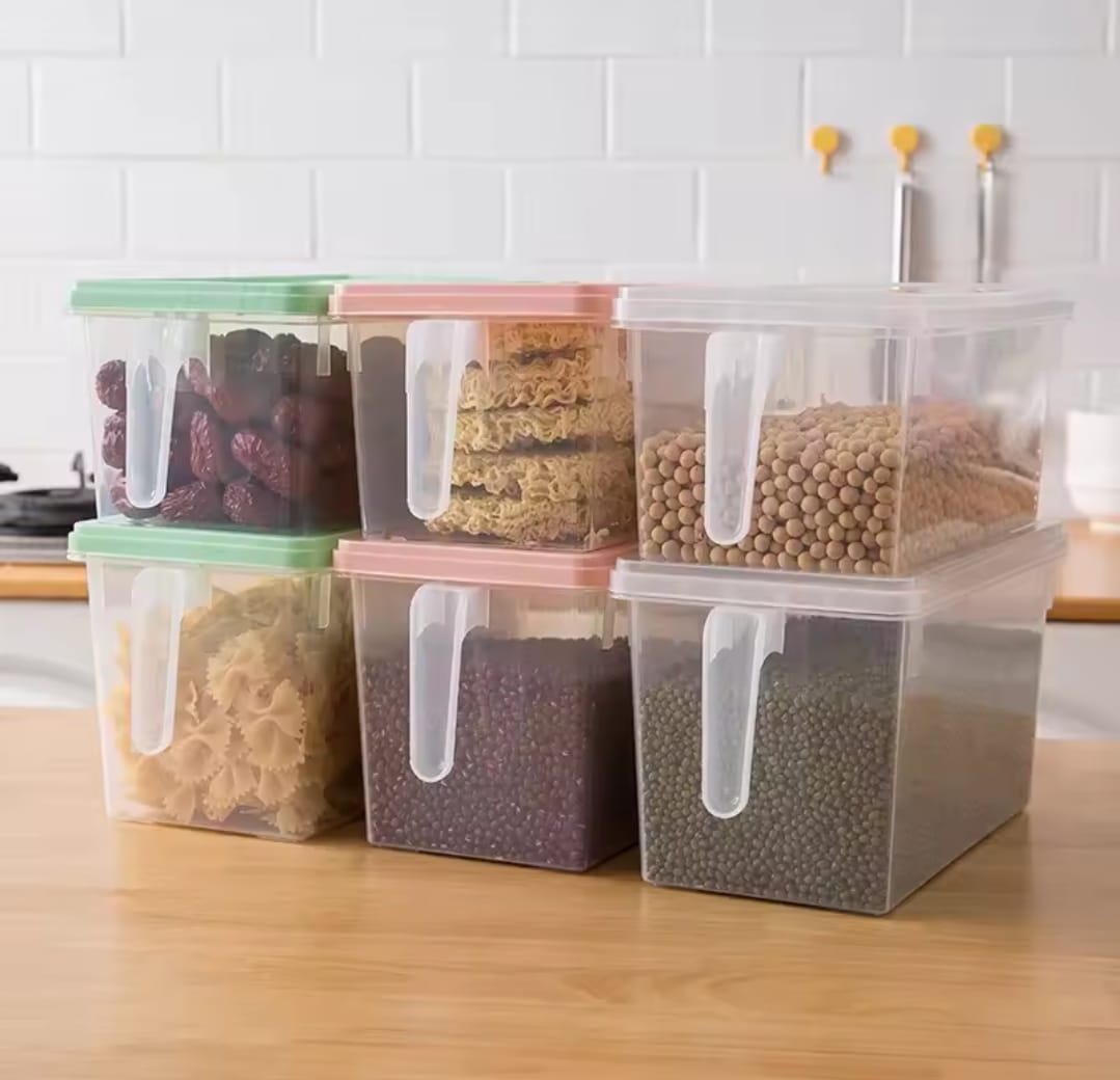 Food storage container with handle