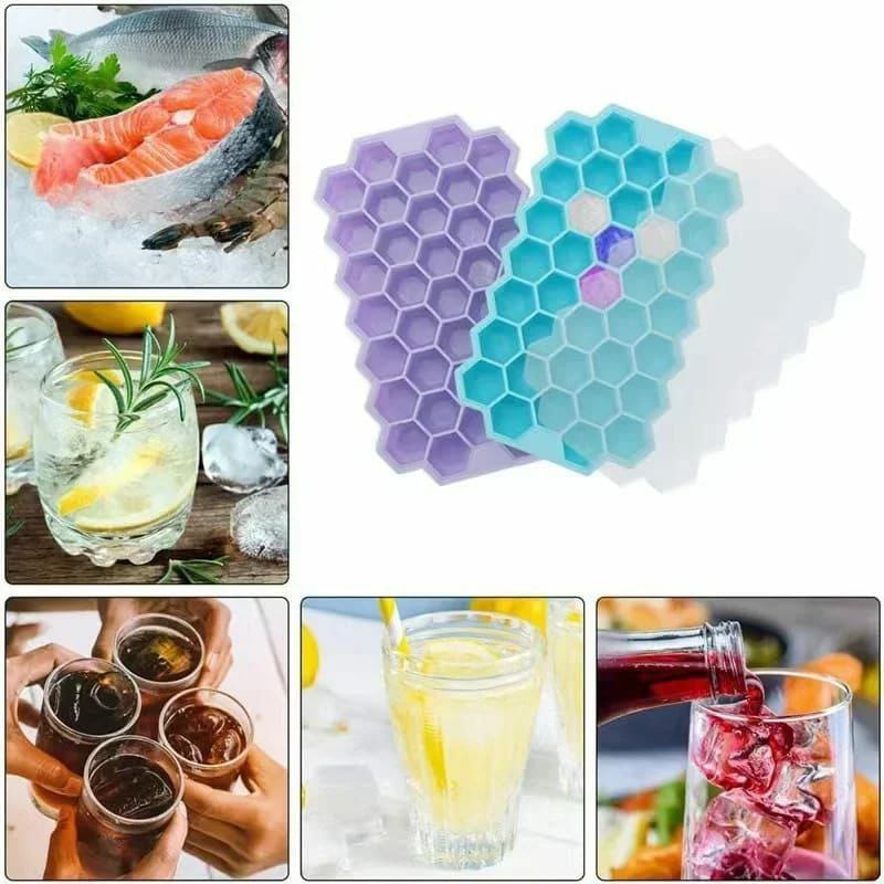 Reusable honey comb silicone ice cube moulds
