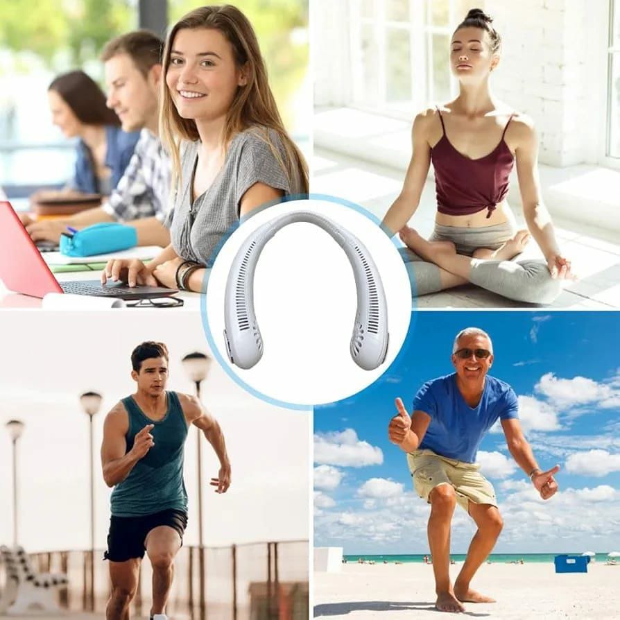 Portable rechargeable Neck hanging USB fan