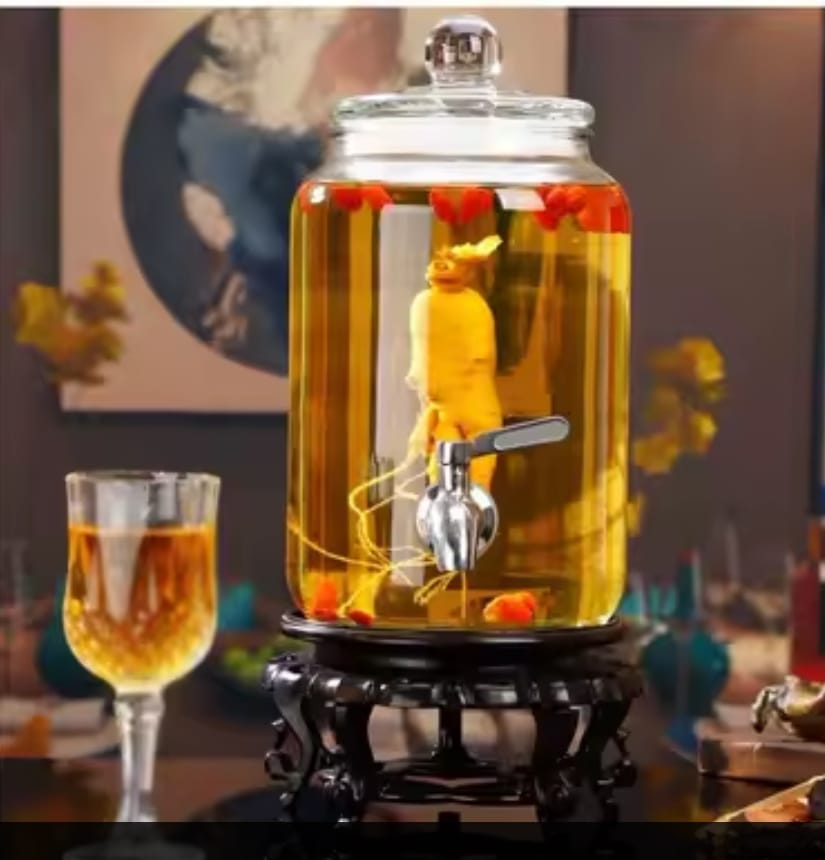 Glass dispenser with stand