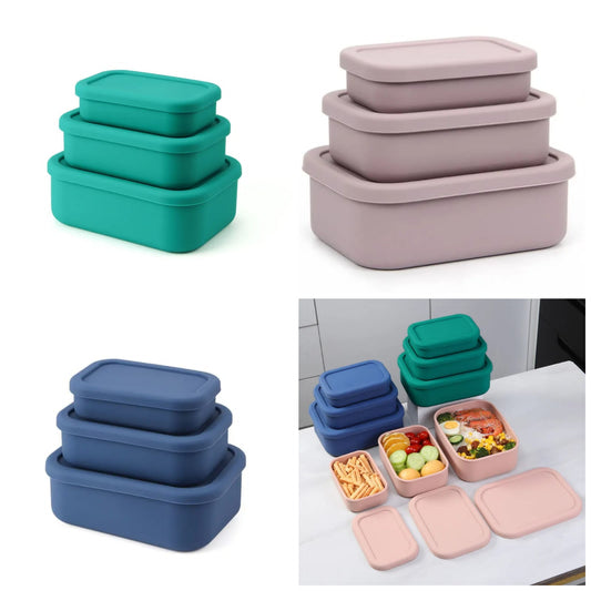 Leak proof silicone lunch box