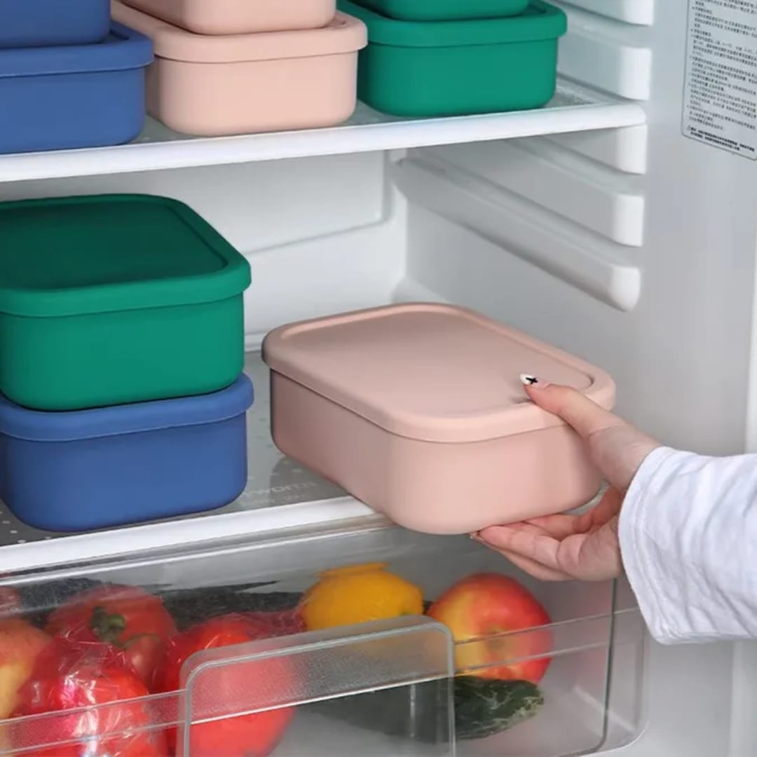 Leak proof silicone lunch box