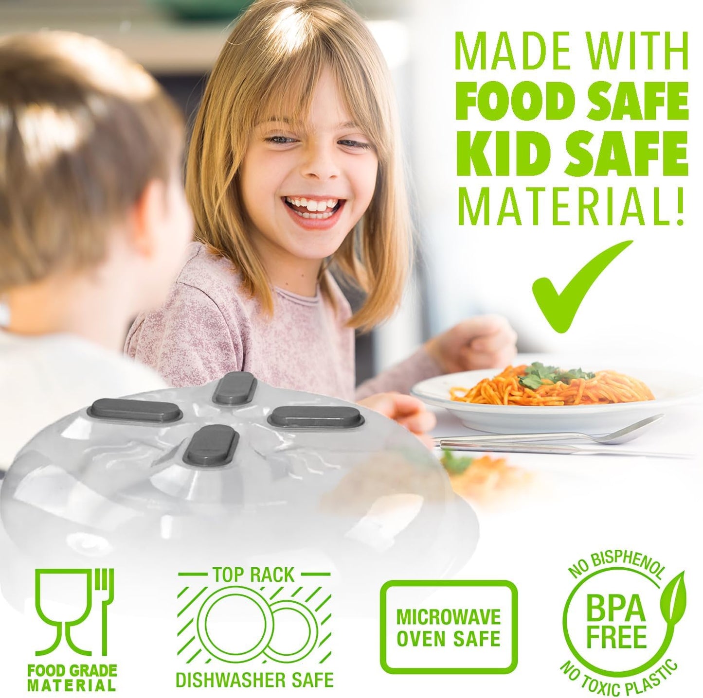 Magnetic microwave food cover