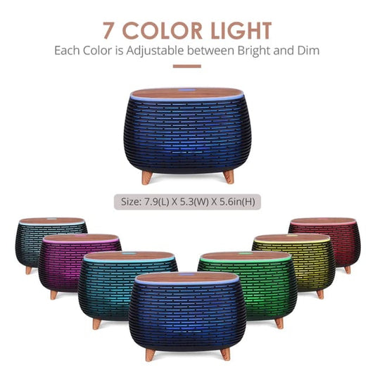 7 colour  wood grain Ultrasonic Aromatherapy diffuser