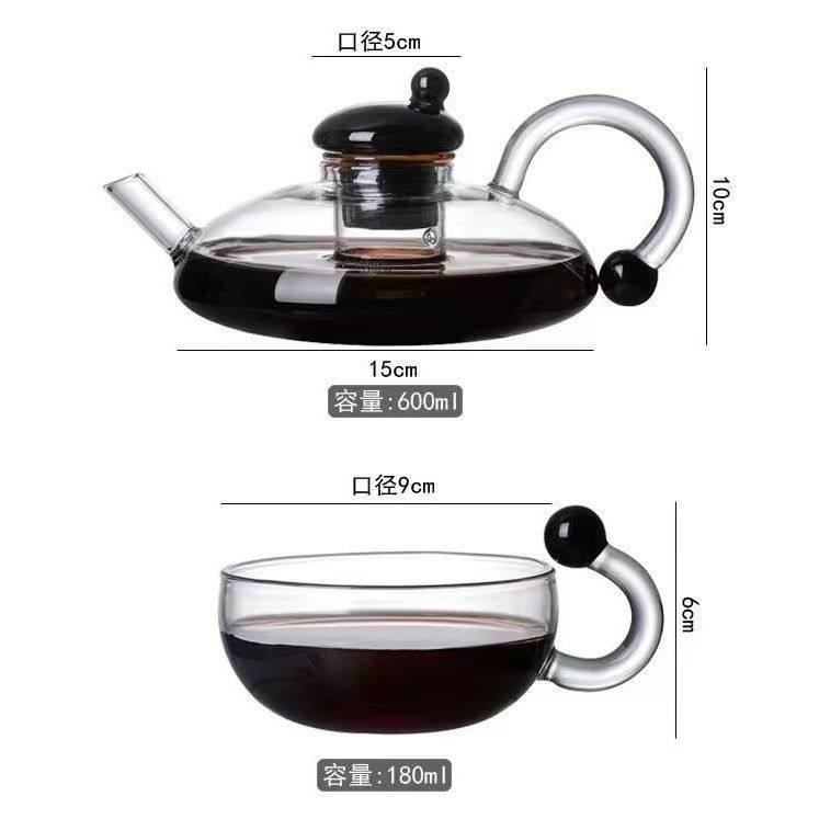 5pcs heat resistant tea set