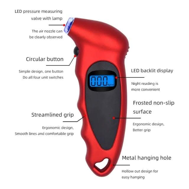 Digital tire pressure gauge