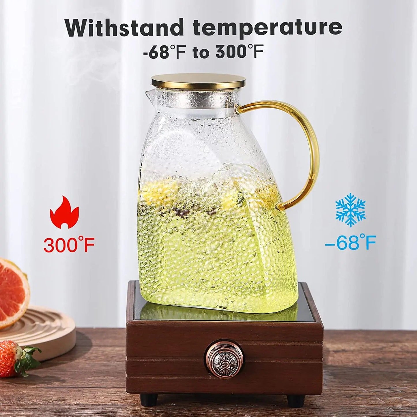 Luxury borosilicate pot/kettle with stainless steel lid