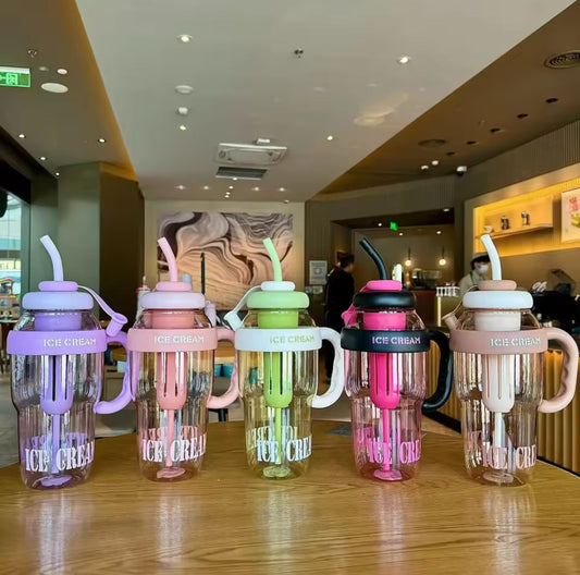 Large capacity cute portable water bottle with infuser