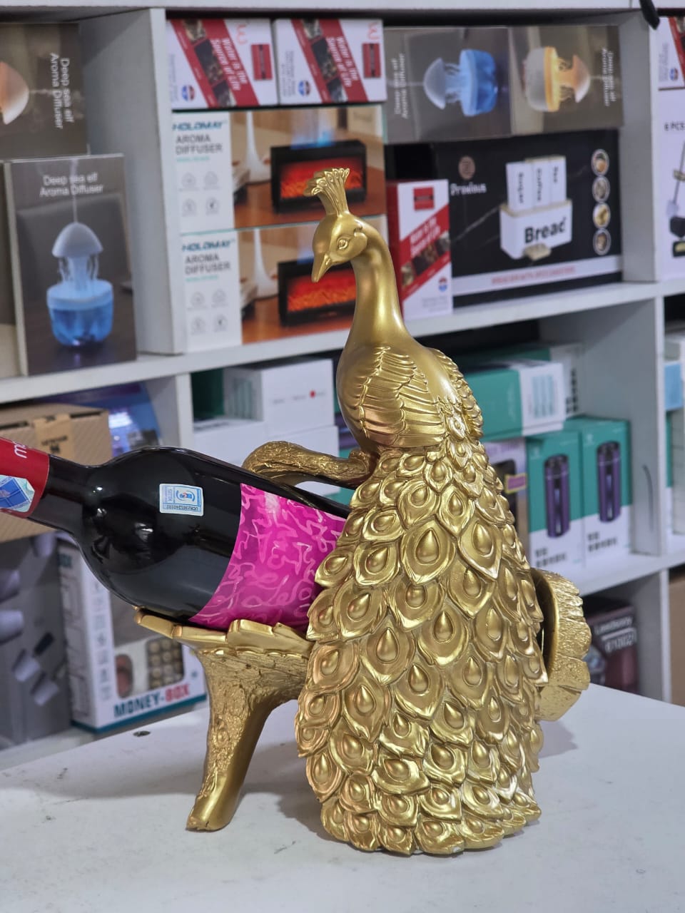 peacock luxury wine rack