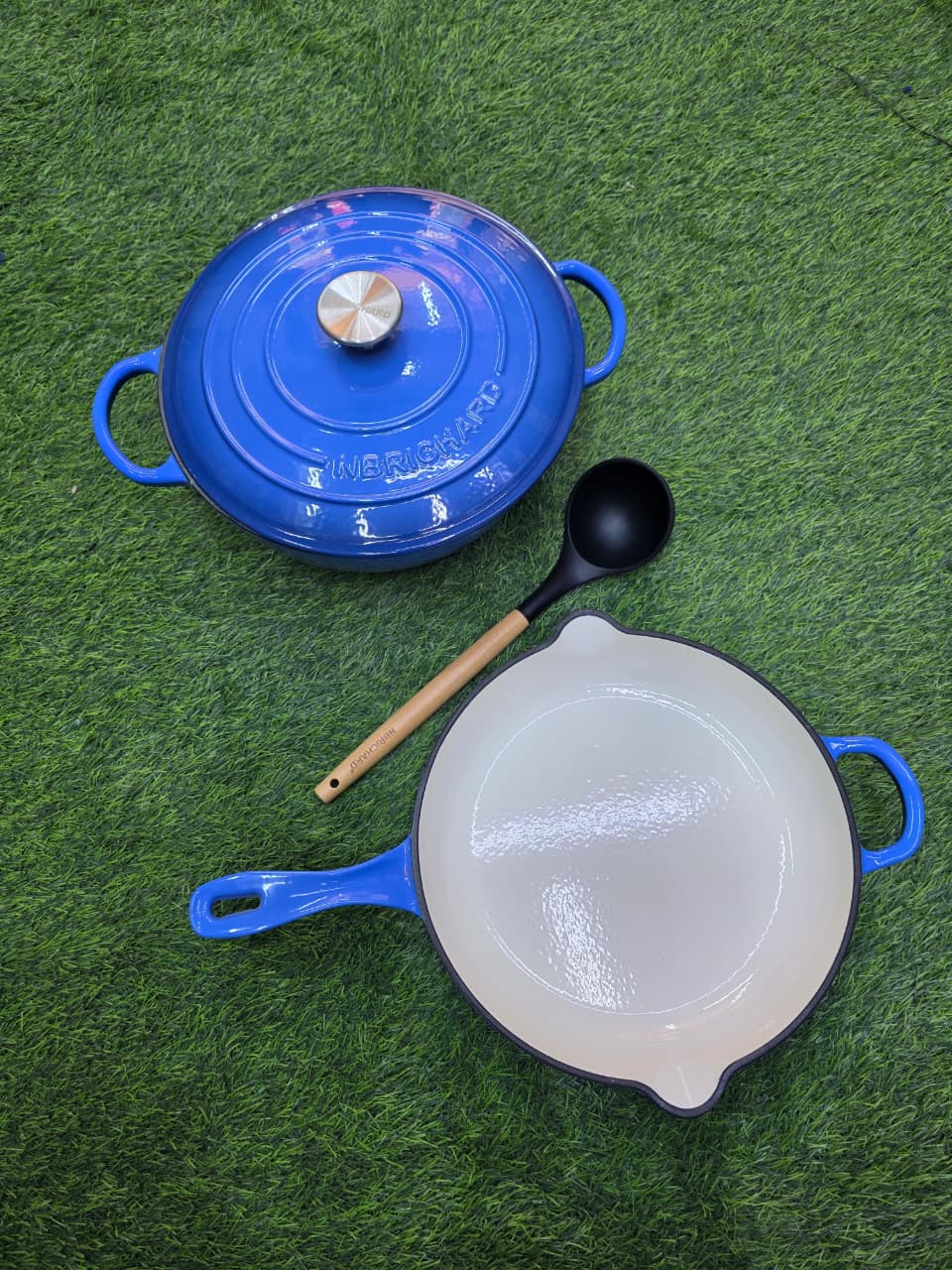 3 pcs Set Enamel Cast iron cooking pots