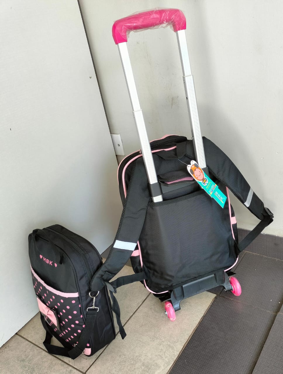 2in1 3D Children Trolley School Backpack (Detachable)