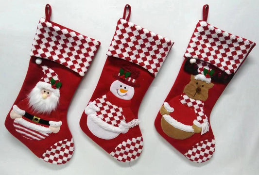 Large Christmas fireplace socks