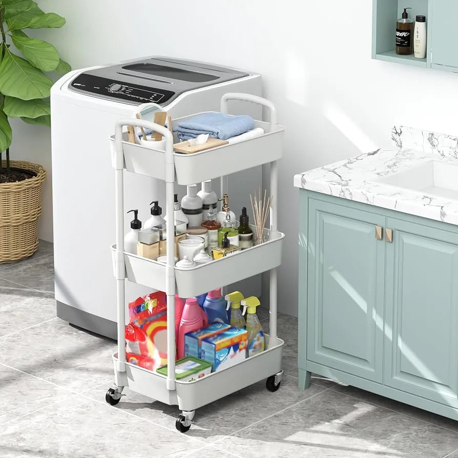 3 tier multipurpose storage trolley