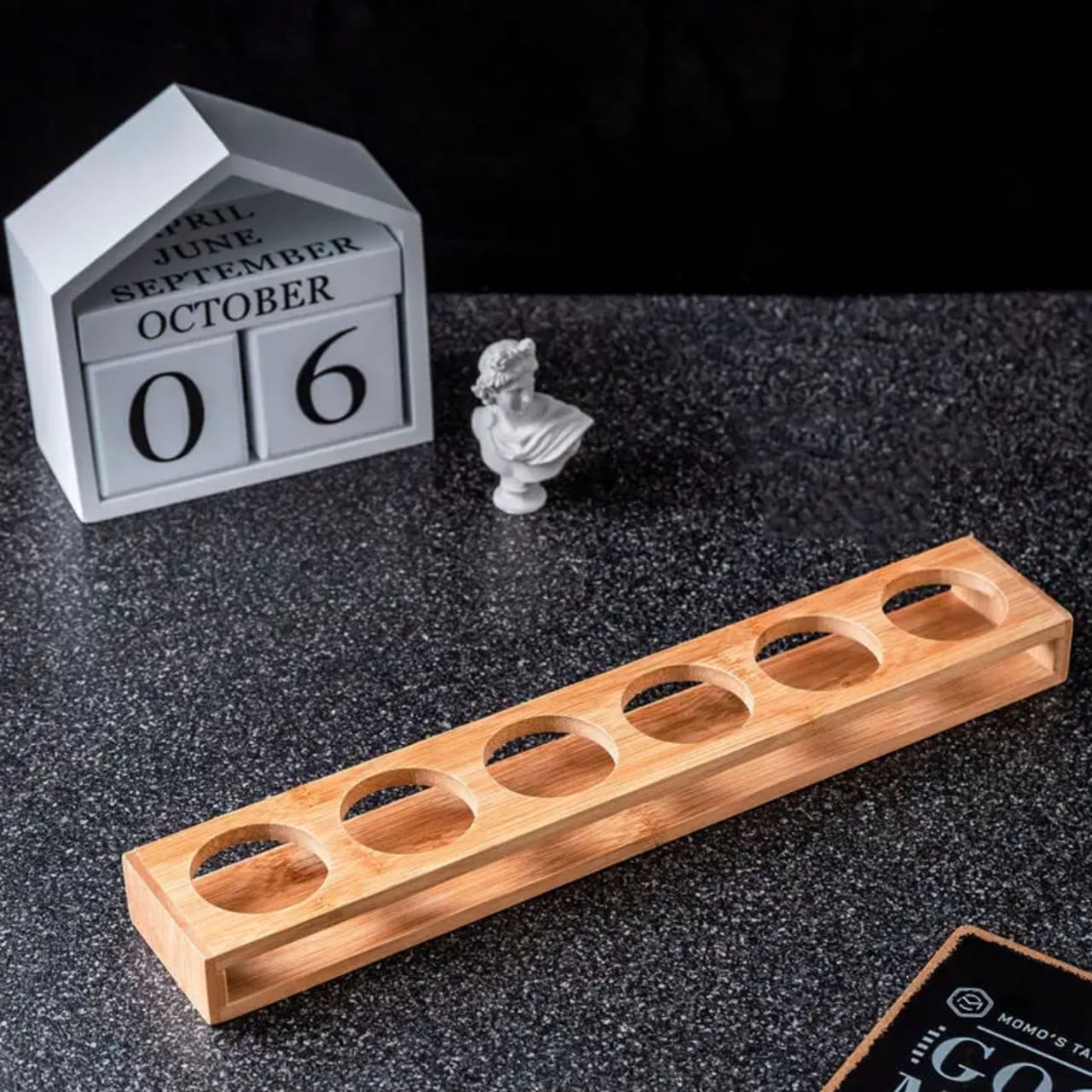 Bamboo shot glass holder