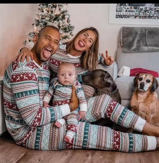 Family matching Christmas pajama sets