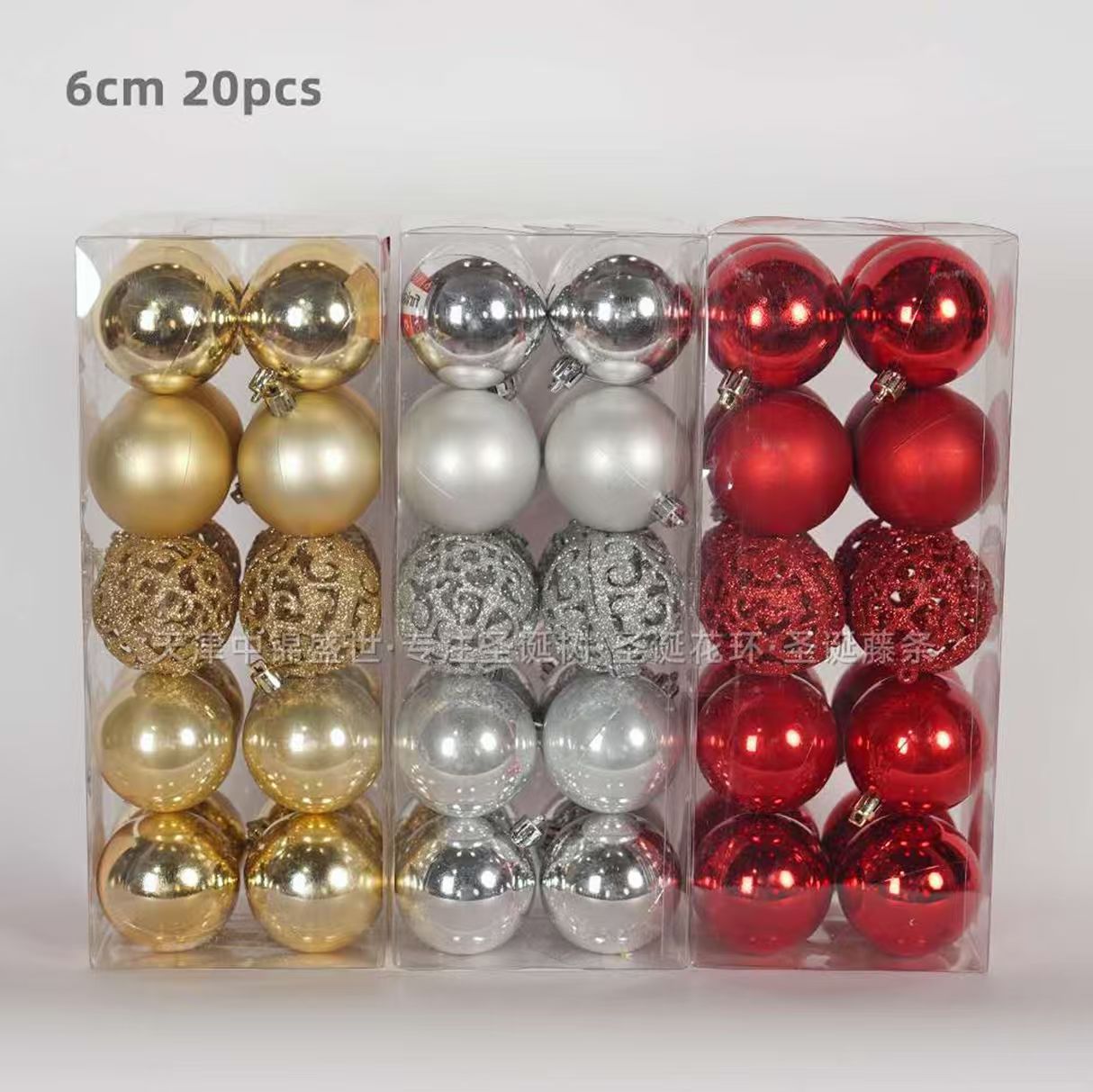 20pcs Christmas Ball (baubles) Ornaments with hanging hooks 



🔅 Balls for decorating Christmas Tree Balls

🔅 Available in silver, red and gold