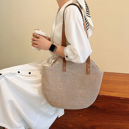 Summer woven underarm bag