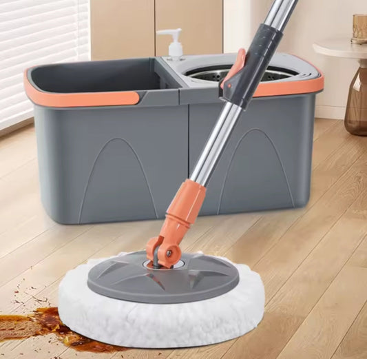 Split spin mop has an extra mopper