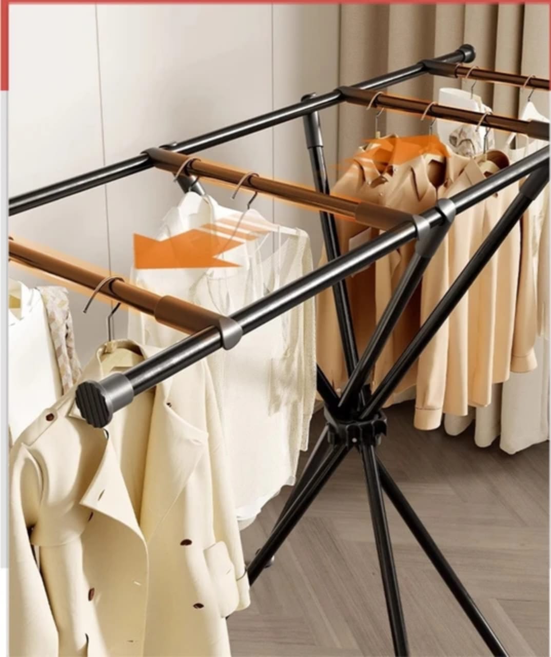 Foldable Clothes Drying Rack Outdoor Floor-Standing Tripod Expandable Household Quilt Drying Rods Simple Octopus Clothing Shelf