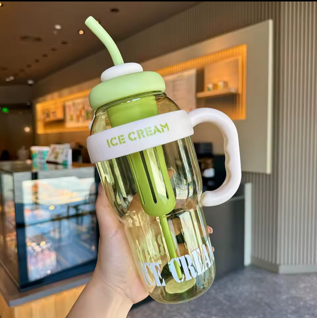 Large capacity cute portable water bottle with infuser