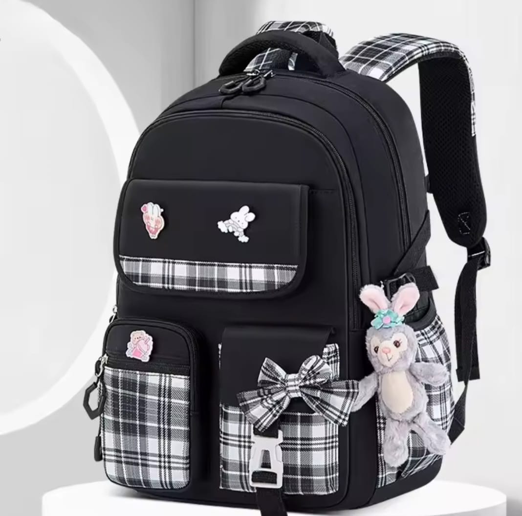 Checkered Student Backpack