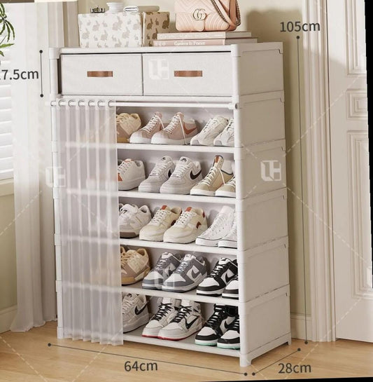 MULTI-LAYER SHOE CABINET WITH DRAWERS