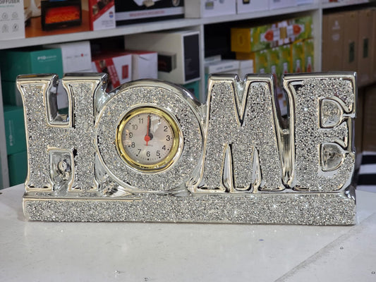 Elegant Glittery "HOME" Tabletop clock decor
Home, office decor