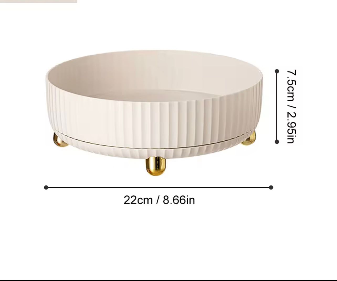 360 Rotating Tray Kitchen Storage Containers for Spice Jar Snack Food Tray Bathroom Storage Box Non Slip Cosmetics Organizer