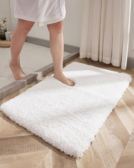 Bathroom absorbent fluffy mat