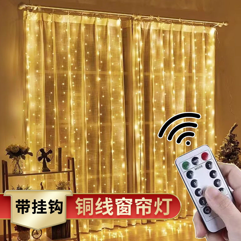 3M×3M CURTAIN LIGHTS WITH REMOTE