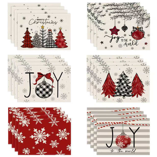 1pc Christmas Placemats For Dining Table Table